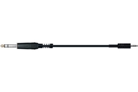 QuikLok 3.5mm Straight Stereo Jack to 6.5mm Straight Stereo Jack 1m Cable STR606K-1